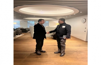 Cd’A Deepak Bansal welcomed the Hon'ble Minister of Power and New & Renewable Energy, Mr. R. K. Singh to Switzerland on 16 January 2023.